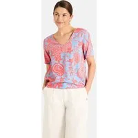 Lieblingsstück Shirtbluse RenaL mit Allover-Print, V-Ausschnitt