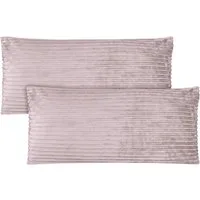 Aspero Kissenbezüge 2 Kissenbezüge aus Streifen-Flanell 40x80 cm, Kopfkissen aus hautsympathischem Material