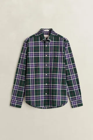 GANT - Karohemd aus Popeline dark emerald - Gr. - M