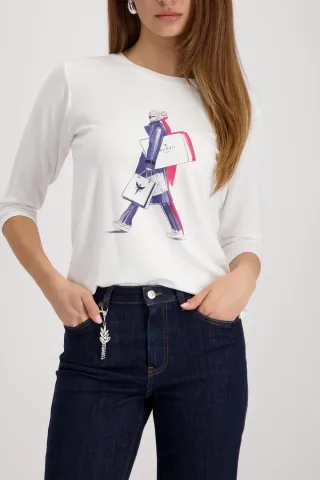 monari - Shirt mit Print off-white - Gr. - 44