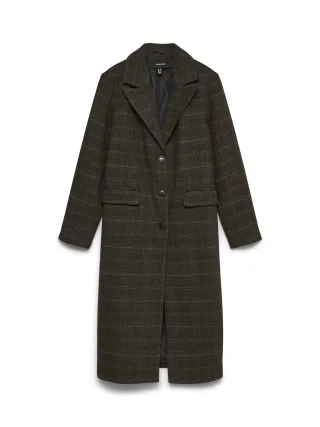 VERO MODA - VMISLA LONG WOOL BLEND COAT Chocolate Torte - Gr. - XS
