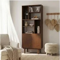 IDIMEX Regal SIMONA, Modernes Holzregal mit Türen & Fächern Design Regal kastanien farben