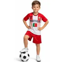 Fashion Boy Fußballtrikot Fussball Fan Set Portugal, Trikot + Shorts, JS286e (Set)