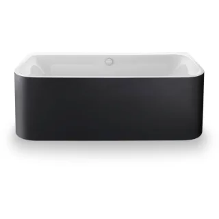 Duravit Happy D.2 Rechteck-Badewanne 700450800000000 180 x 80 x 46 cm, Ecke rechts, Acrylverkleidung Graphit supermatt, weiß