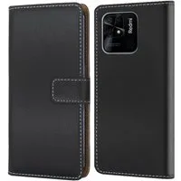 Numerva Handyhülle Bookstyle Etui für Xiaomi Redmi 10C, Handy Tasche Schutzhülle Klapphülle Flip Cover Schwarz