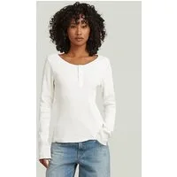 G-STAR T-Shirt Slim Henley Long Sleeve T-Shirt