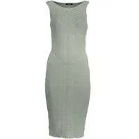 GUESS MARCIANO Partykleid Grünes kurzes Trägerkleid mit Stickerei und Rundhals für Damen