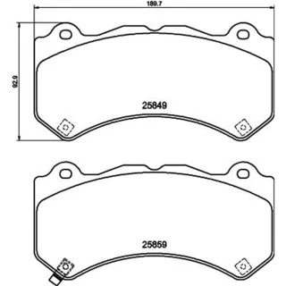 Hella Bremsbel?ge vorne Cadillac Chevrolet Dodge Jeep Nissan