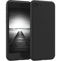 EAZY CASE Handyhülle für Apple iPhone SE 2022/2020 iPhone 8/7 Hülle Silikon 4,7 Zoll, Silikon Schutzhülle mit Kameraschutz kratzfest Back Cover Etui Schwarz