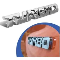 Adapter Universe Zierleisten-Aufkleber Turbo Emblem Zeichen Chrom Schriftzug 3D Logo Auto Aufkleber Tuning