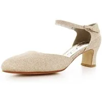 White Lady 255 Glitter Pumps mit breitem Absatz Slingpumps