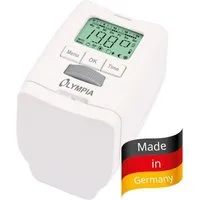 OLYMPIA OFFICE Heizkörperthermostat HT 430-22 Elektronisch Heizungsthermostat digital programmierbar smart, (inkl. Adapter: Danfoss RA, Danfoss RAV, Danfoss RAVL) Heizkörper Heizungsregeler, Thermostat, Heizkörperthermostat, Batterie