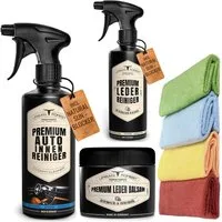 URBAN FOREST Innenreiniger 500ml+Lederreiniger 500ml+Leber Balsam 250ml+4 Tücher Auto-Reinigungsmittel (4-St. Innenreiniger 500mlLederreiniger 500ml+Leber Balsam 250ml+4 Tücher)