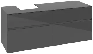 Villeroy & Boch Waschtischunterschrank Collaro C10100 1400x548x500mm Glossy Grey C10100FP
