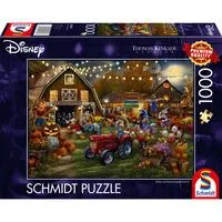 Thomas Kinkade Studios: Disney - Mickey & Minnie Pumpkin Festival, Puzzle 1000 Teile