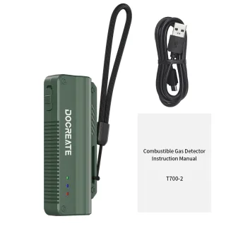 Docreate T700-2 Portable Gas Leak Alarm Rechargeable Combustible Gas Checker with 0.5s Fast Response for Propane Natural