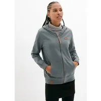 bonprix Kapuzensweatjacke mit Kapuze, mit Kängurutaschen, aus Baumwolle, mit Reißverschluss