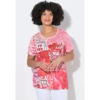 Angel of Style T-Shirt T-Shirt Comfort Fit Herz-Muster Halbarm