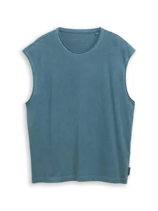 TOM TAILOR Denim - Tanktop im Used-Look blau - Gr. - L