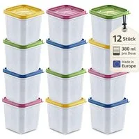 Annastore Vorratsdose Hochwertige Tiefkühldosen - Gefrierdosen - Tiefkühlboxen, von -20°C bis + 100°C - Gefrierboxen Luftdicht