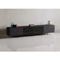 oleyluckidea TV-Schrank Mid-Century TV-Lowboard ausziehbar, Walnuss, für 80"+ TV Breite 198 cm bis 262 cm