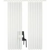 OTTO home Gardine REGINA (2 St), Schlaufen, transparent, Vorhang, Fertiggardine, 2-er Set, transparent, modern
