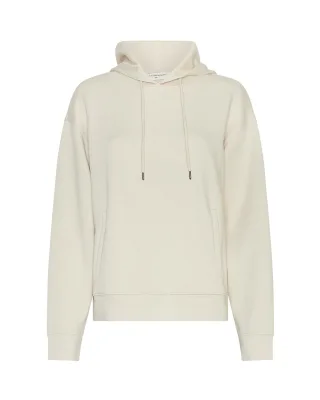 msch copenhagen - MSCHIma Q Icon Logo Hood Sweatshirt Fog - Gr. - XL