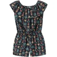 Name It Kurzoverall NKFVINAYA PLAYSUIT FFF Kunstfaser, elastischer Bund, Allover-Druck