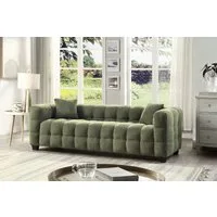 ATLANTIC home collection 3-Sitzer Stella, inkl. 2 Zierkissen und mit modernem Teddy Stoff