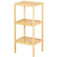 Floordirekt Standregal aus Bambus Lowa, Kreativen Anordnung Ihrer Wohnaccessoires, Verfügbar in 3 Größen