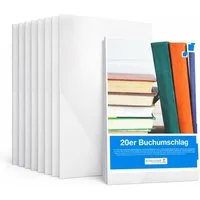Bürogenie Schulheft 20x Buchumschlag transparent Umschlag & Hefthülle Buchschoner A4