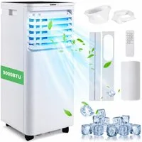 Nettlife Klimagerät Klimaanlage Mobile 7000/9000 BTU Luftkühler 3-in-1 Kühlgeräte Wohnung, Leise Fernbedienung 24h-Timer Schlafmodus Wohnzimmer für bis 20 m²