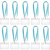 WEBBOMB Schlüsselanhänger 10x Ausweishalter ZIP Kartenhalter horizontal /vert +10x Schlüsselband