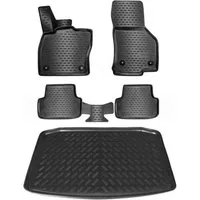 ELMASLINE Auto-Fußmatten für SEAT ATECA 2016-2026 [5FP] - Gummimatten & Kofferraumwanne, für Seat Ateca - Extra hoher Rand für mehr Schutz