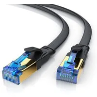 Primewire LAN-Kabel, CAT.8, RJ-45 (Ethernet) (200 cm), Patchkabel flach CAT 8, Gigabit Flachband Netzwerkkabel 40 Gbit/s - 2m