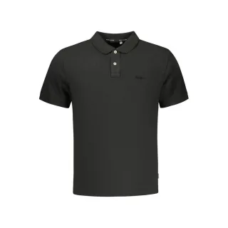 Pepe Jeans Schwarzes Baumwoll-Herren-Polohemd