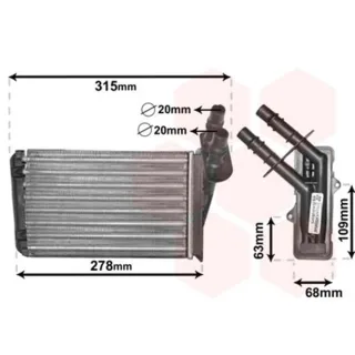 Van Wezel Heizungsk?hler Renault Clio II Thalia I 1,2 - 3,0 + 16V dCi V6
