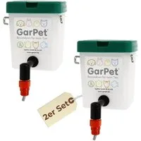 GarPet Wasserspender 2er Set Nippeltränke Kükentränke Trinkflasche Kaninchen Hasentränke 0.5 l