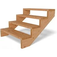 Gartenwelt Riegelsberger Außentreppe Terrassentreppe aus Lärche Treppe Stufen Wangentreppe Breite