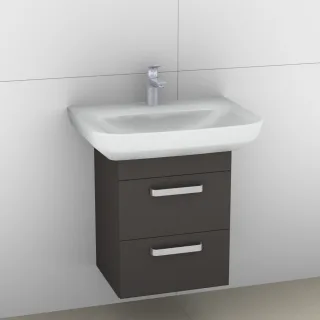 Artiqua 414 Waschtischunterschrank für Sentique 514365 Stahlgrau, 414-WU2L-V14-7142-88 414-WU2L-V14-7142-88
