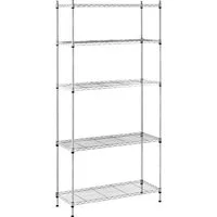 Royal Catering Standregal Metallregal 35x 90x 180 cm Gitterregal Küchenregal Lastenregal 5 Borde, verschiedene Größen