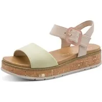 MARCO TOZZI GRADI Keilsandalette Plateau, Sommerschuh, Riemchensandale mit Sohle im Kork-Look