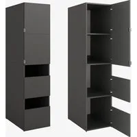 Platan Room Hochschrank Badschrank Beatrice 187x45x65cm Hochschrank Wäscheschrank Badregal 187cm hoch