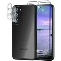 Nalia Smartphone-Hülle Samsung Galaxy S23 Plus 16,8 cm (6,6 Zoll), Hybrid Hülle Semi-Transparent Matt / 2x Display- & Kameraschutz / Case