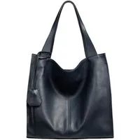 Caspar Schultertasche Großer XL Damen Leder Shopper Tasche - PREMIUM LINE - Modell No.832, elegant, robust & unempfindlich - 100% Echtleder - Handmade in Italy