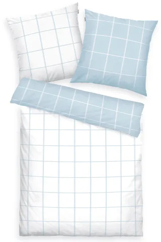 TOM TAILOR HOME Bettwäsche "LARGE CHECK in Gr. 135x200cm oder 155x220cm" 2 Stk. new bedroom, gewebtes Label