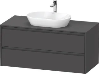 Duravit Ketho.2 Konsolenwaschtischunterbau wandhängend Graphit Matt 1200x550x568 mm - K2489704949000 K24897049490000