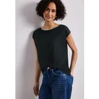 STREET ONE Shirttop Sommershirt mit Deko-Tape