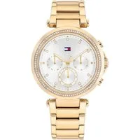 Tommy Hilfiger Multifunktionsuhr EMILY 1782703, Quarzuhr, Armbanduhr, Damen, Datum, Glaskristalle, Edelstahlarmband