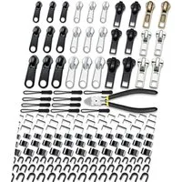 FELIXLEO Reißverschluss Reparaturset 159 Stück Reißverschluss Set 3 Größen3/5/8 Reißverschlussstiefel (1-tlg)